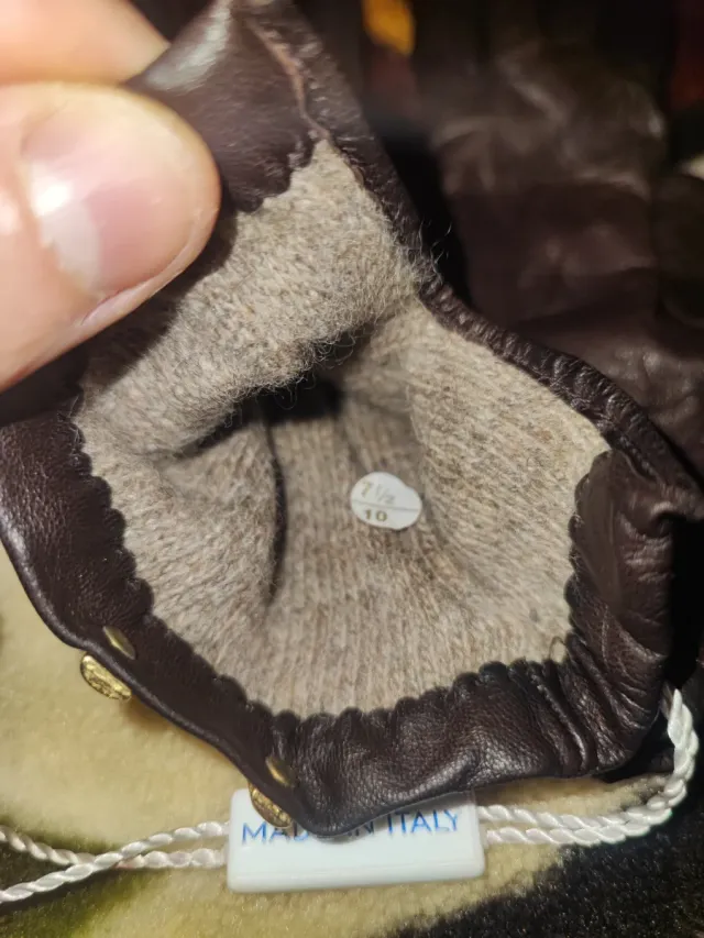 Guanti Italguanto Pelle Lana Donna Tg 7.5