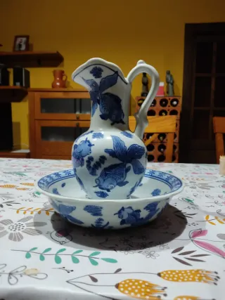 Jarra y palangana antigua Aguamanil