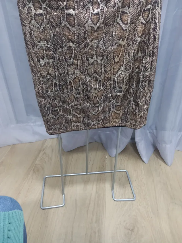 Falda mini lentejuelas animal print