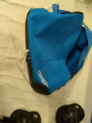 Protecciones y bolsa para patinar