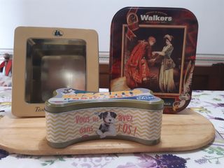 Set 3 scatole latta vintage