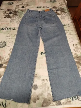 Pantalón vaquero mujer ancho roto
