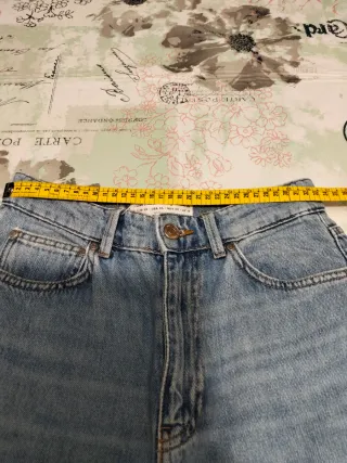 Pantalón vaquero mujer ancho roto