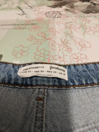 Pantalón vaquero mujer ancho roto