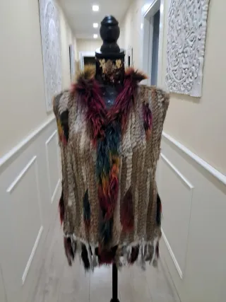 Chaleco Piel Conejo Mujer Talla Única