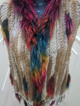 Chaleco Piel Conejo Mujer Talla Única