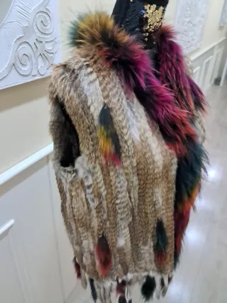 Chaleco Piel Conejo Mujer Talla Única