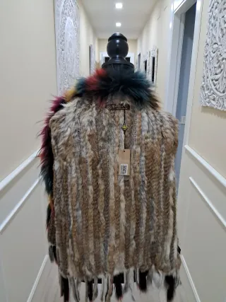 Chaleco Piel Conejo Mujer Talla Única