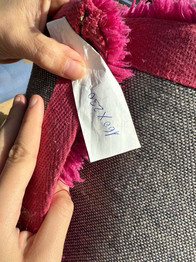 Tapete de pelo rosa fúcsia 1,60x2,30