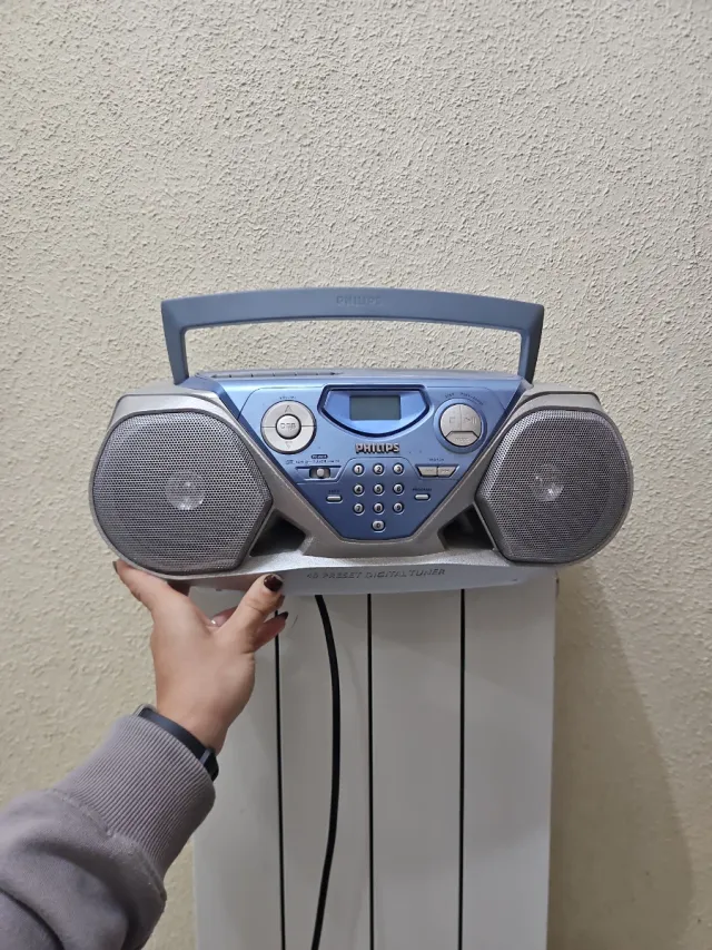 Radio Cassette Philips Digital Azul/Plata
