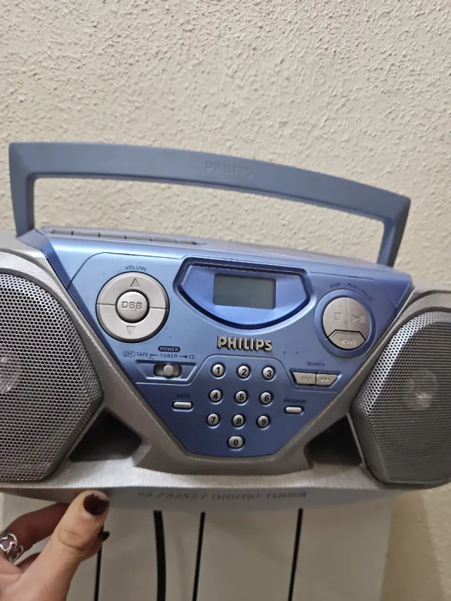 Radio Cassette Philips Digital Azul/Plata