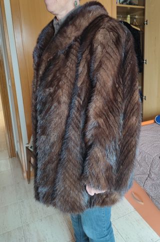 Chaquetón de pelo tipo visón