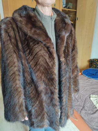 Chaquetón de pelo tipo visón