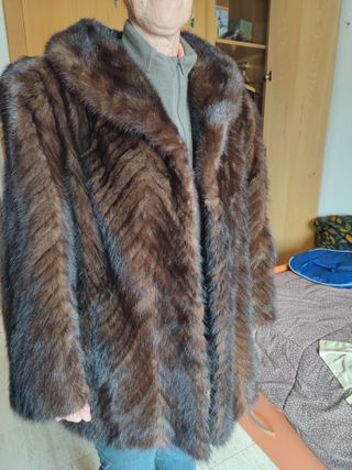 Chaquetón de pelo tipo visón