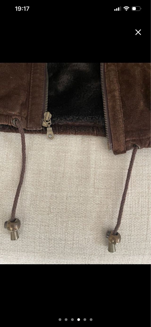 Abrigo de piel marrón talla M