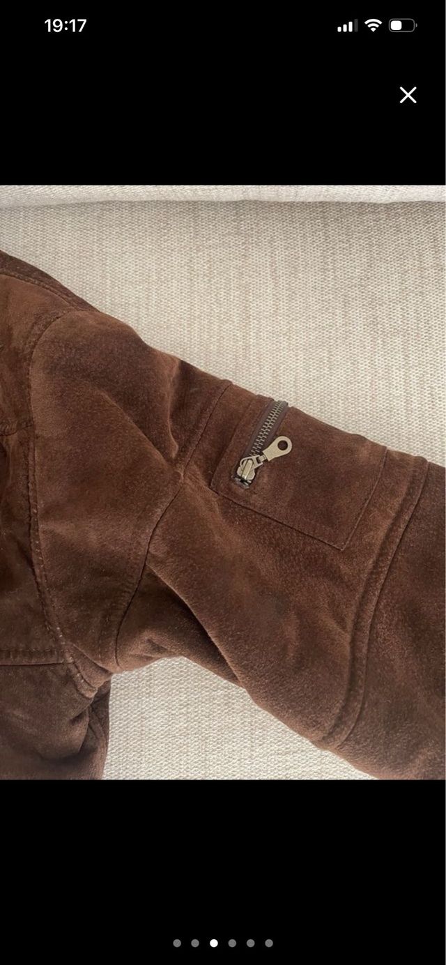 Abrigo de piel marrón talla M