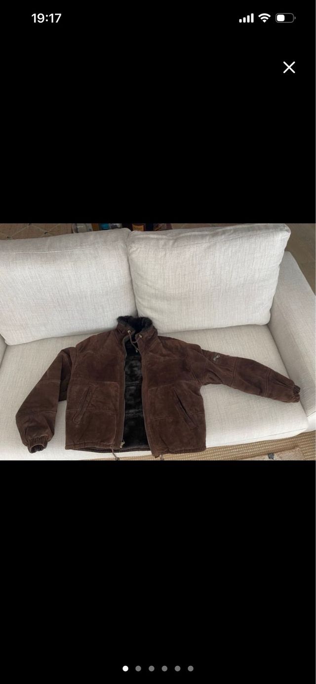 Abrigo de piel marrón talla M