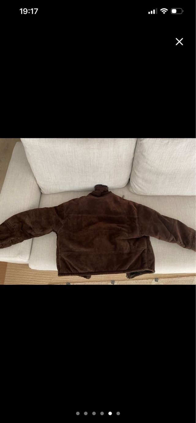 Abrigo de piel marrón talla M