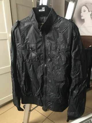 Giubbino Vintage Anni '90 Nero Nylon