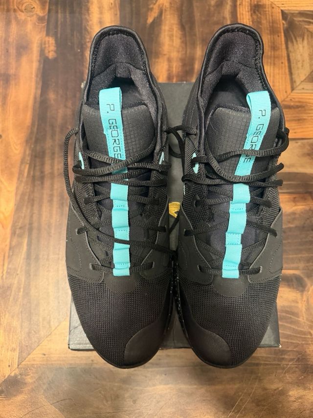 Zapatillas Jordan 1 Low Negras y Turquesa T.47,5