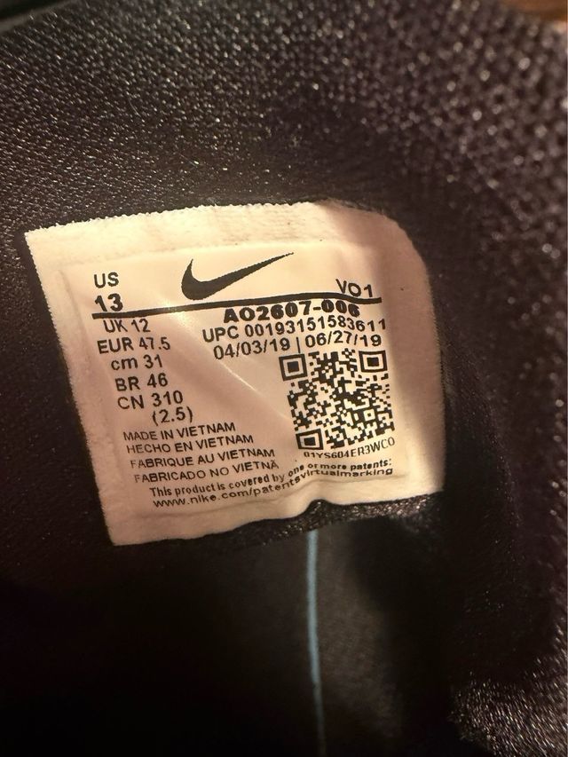 Zapatillas Jordan 1 Low Negras y Turquesa T.47,5