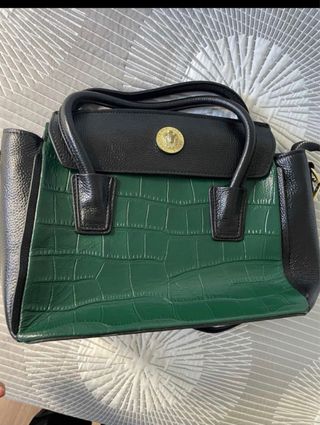 Bolso Teria Yabar Negro y Verde