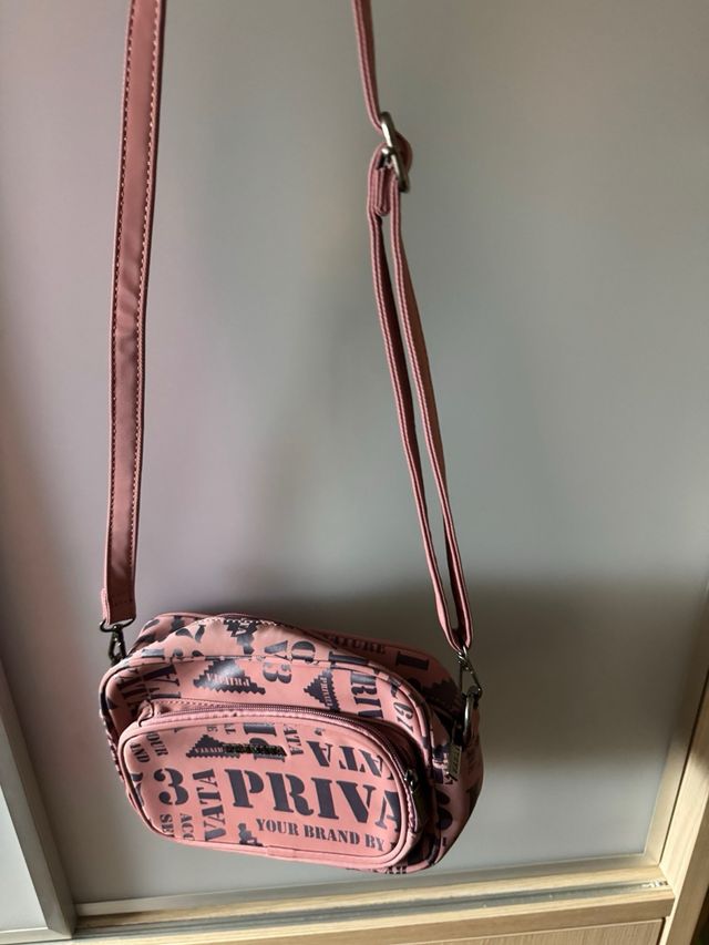 Bolso Privata rosa con estampado