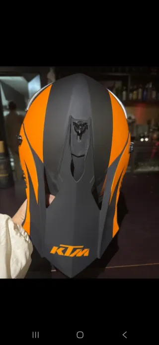 Casco KTM Racing Naranja y Negro