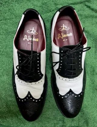 Zapatos de piel bicolor