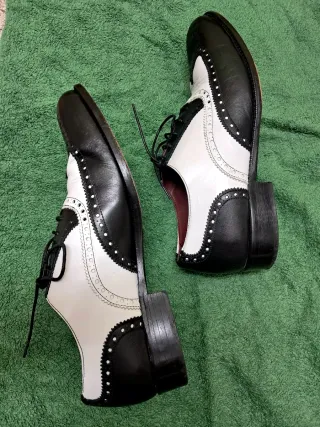 Zapatos de piel bicolor