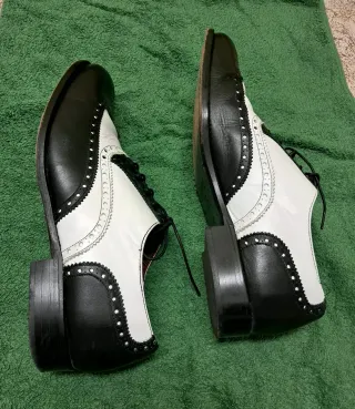 Zapatos de piel bicolor