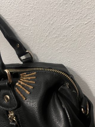 Bolso Desigual Negro Dorado