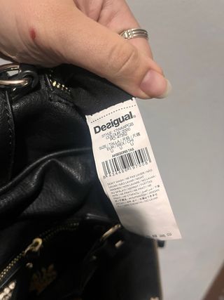 Bolso Desigual Negro Dorado
