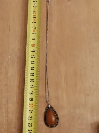 Colgante Vintage Ámbar Báltico Naranja