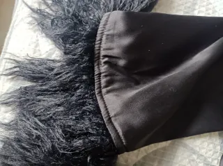 Camisa cruzada satinada negra