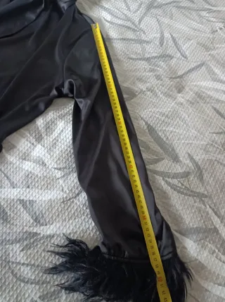 Camisa cruzada satinada negra