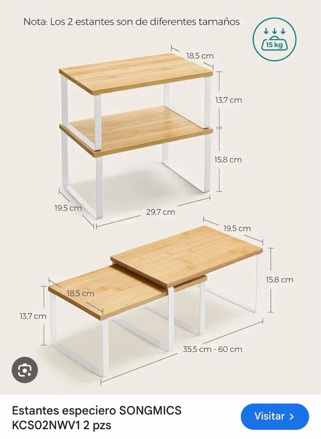 Estanterías SONGMICS 2 uds