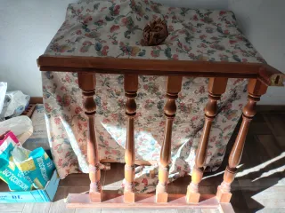 Barandilla madera escalera 5 tramos