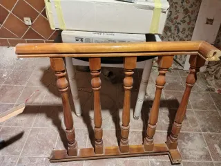 Barandilla madera escalera 5 tramos