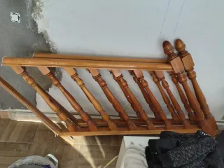 Barandilla madera escalera 5 tramos