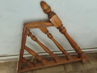 Barandilla madera escalera 5 tramos