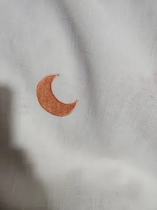 TELA Cortinas con estrellas y lunas