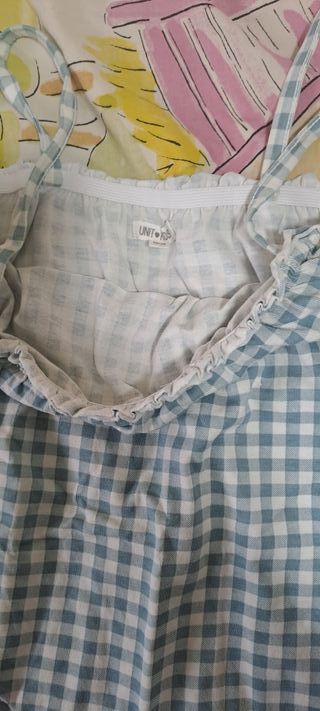 Camiseta de tirantes a cuadros