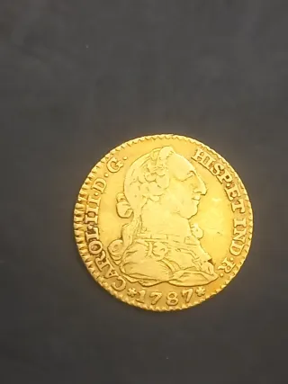 Moneda de Oro Carlos III 1787