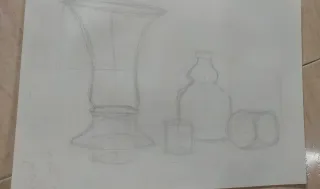 Dibujo antiguo escuela con anotaciones