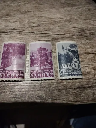 Lote 6 sellos antiguos Alcoy