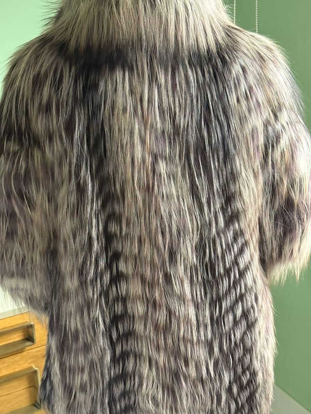 Abrigo zorro tintado tiras