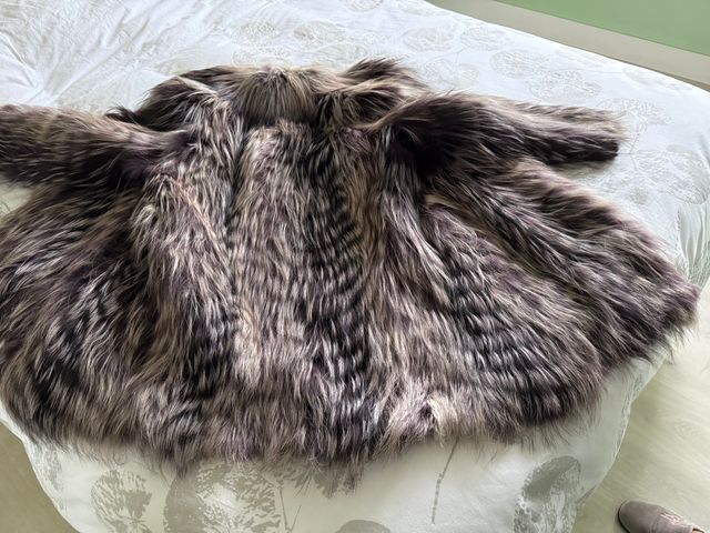 Abrigo zorro tintado tiras