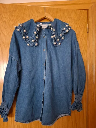 Camisa vaquera Rockero con perlas