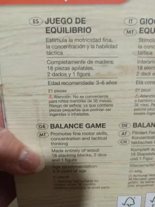 Juego de equilibrio de madera Playtive Junior